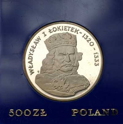 PRL - 500 złotych 1986 - Łokietek - SREBRO