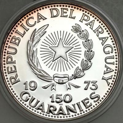 Paragwaj - 150 guarani, 1973 Kultury Mezoameryki - Veracruz - SREBRO UNCJA