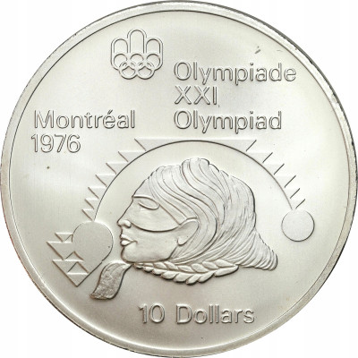 Kanada 10 dolarów, 1976 XXI Letnie Igrzyska Olimpijskie – SREBRO