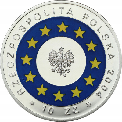 10 złotych 2004 wstąpienie do Unii Europejskiej - SREBRO
