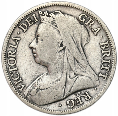 Anglia - 1/2 korony 1897 - Królowa Wiktoria - SREBRO