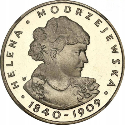 100 złotych 1975 Modrzejewska – SREBRO
