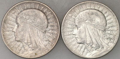 II RP - 5 złotych 1932 głowa kobiety – 2 sztuki – SREBRO