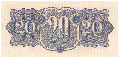 Czechosłowacja. SPECIMEN 20 koron 1944