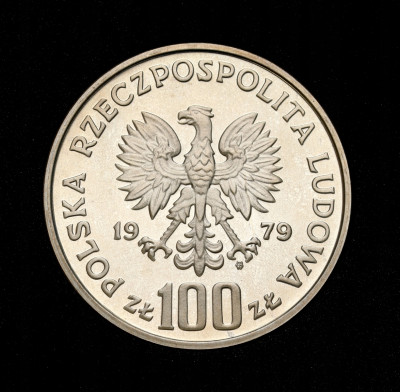 PRL - PRÓBA 100 złotych 1979 - Ryś - Ochrona Środowiska - SREBRO