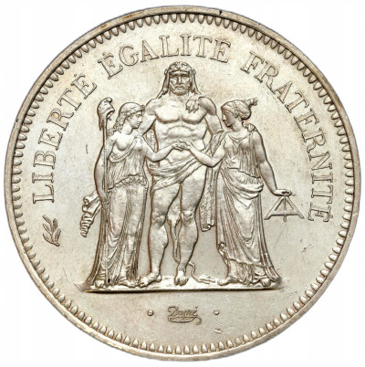 Francja - 50 franków 1977 - Herkules - SREBRO