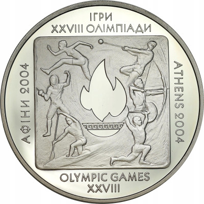 Ukraina. 20 hrywien 2004 Olimpiada Ateny SREBRO - 67,25 g