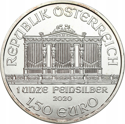 Austria 1,5 euro 2020 Filharmonia Wiedeńska SREBRO uncja