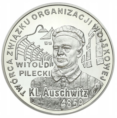 10 złotych 2010 Auschwitz Witold Pilecki - SREBRO