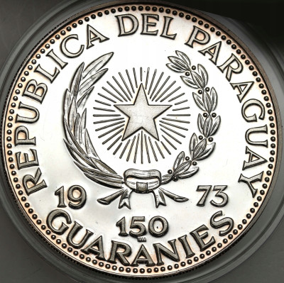Paragwaj - 150 guarani 1973 - Bernardino Caballero - SREBRO UNCJA