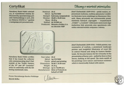 20 złotych 2014 Józef Chełmoński – SREBRO