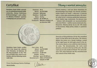 10 złotych 2014 denar Bolesława Krzywoustego – SREBRO