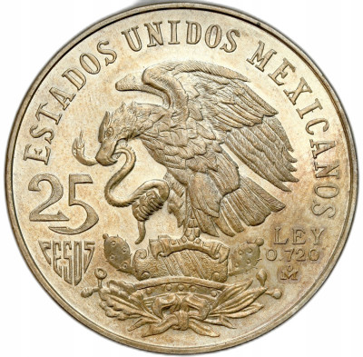 Meksyk. 25 peso 1968 Igrzyska XIX Olimpiady – SREBRO