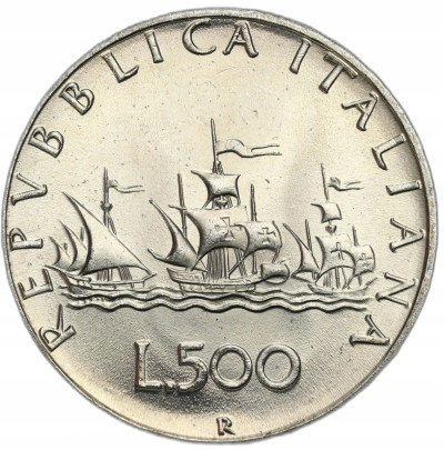 Włochy - 500 Lirów 1966 - Republika Włoska - SREBRO