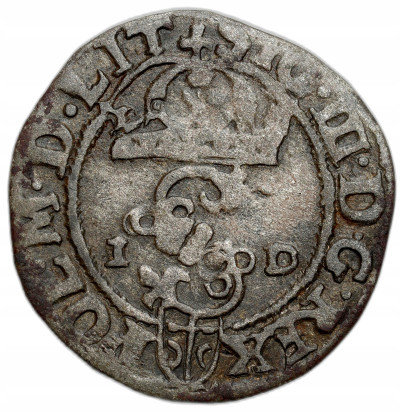 Zygmunt III Waza. Szeląg 1589, Olkusz - znak Półruszt