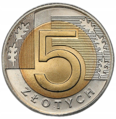 Polska. 5 złotych obiegowe 1994 – MENNICZE