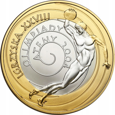10 złotych 2004 - Olimpiada Ateny 2004 plater – SREBRO