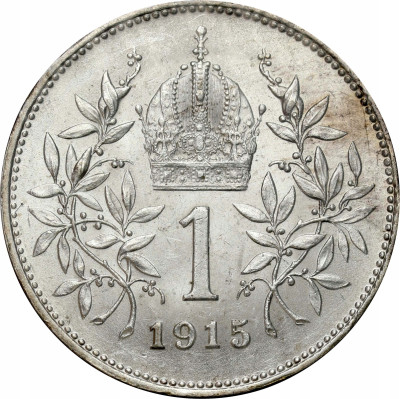 Austria - 1 korona 1915 - Franciszek Józef I - SREBRO