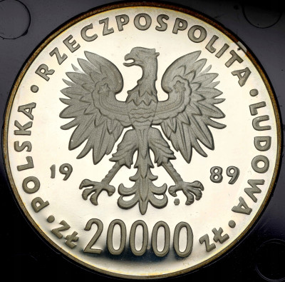 PRL - 20.000 złotych 1989 M. Świata Włochy 1990 - SREBRO