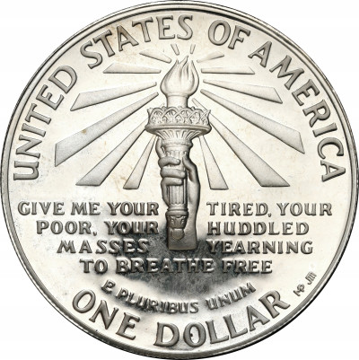 USA - 1 dolar 1986 S Statue of Liberty - SREBRO