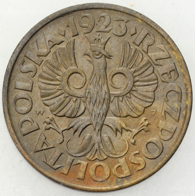 II RP. 5 groszy 1923 mosiądz