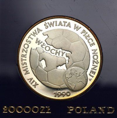 PRL - 20.000 złotych 1989 M. Świata Włochy 1990 - SREBRO