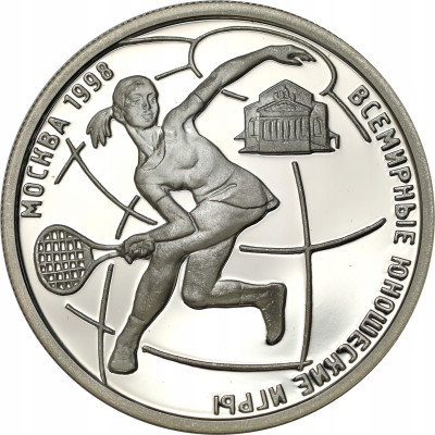 Rosja SREBRO Ag.925 - 1 rubel 1998 Światowe Igrzyska Młodzieży - Tenis