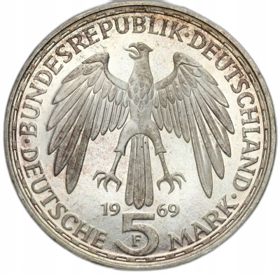 Niemcy, RFN. 5 marek 1969 F, Gerhard Merkator – SREBRO