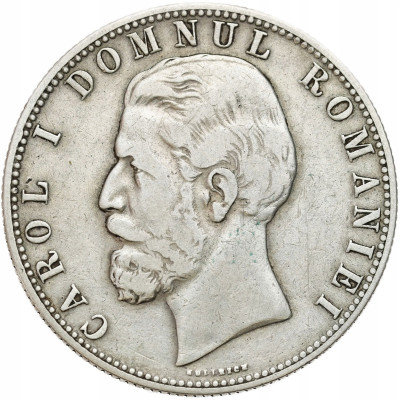 Rumunia - 5 lei 1880 Carol I - SREBRO