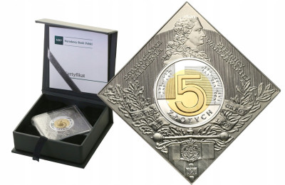 III RP. 5 złotych 2016 Rocznica Założenia Mennicy