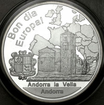 Andora. Medal Kościół Andorra la Vella – UNCJA SREBRA