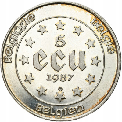 Belgia. 5 ecu 1987 - 30 lat traktatu rzymskiego