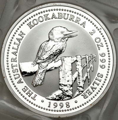 Australia. 2 dolary 1998 Kookaburra – 2 UNCJE SREBRA