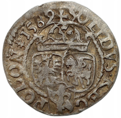 Zygmunt III Waza. Szeląg 1589, Olkusz - znak Półruszt