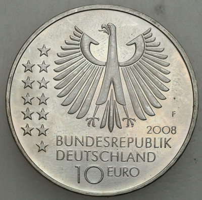 Niemcy. 10 euro 2008 F, Max Planck – SREBRO