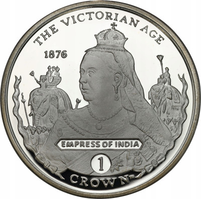 Gibraltar. 1 korona 2001 Epoka wiktoriańska - Cesarzowa Indii 1876