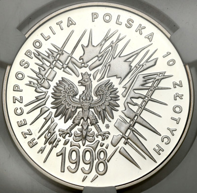 10 złotych 80 Rocznica Odzyskania Niepodległości 1998 - SREBRO