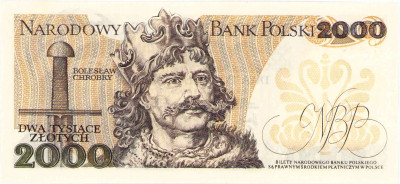 Banknot 2.000 złotych 1977 seria H - Mieszko I