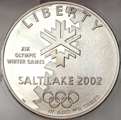 USA. 1 dolar 2002, XIX Zimowe I.O., Salt Lake City 2002 – SREBRO