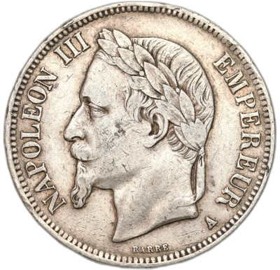 Francja - 5 franków 1868 A - SREBRO