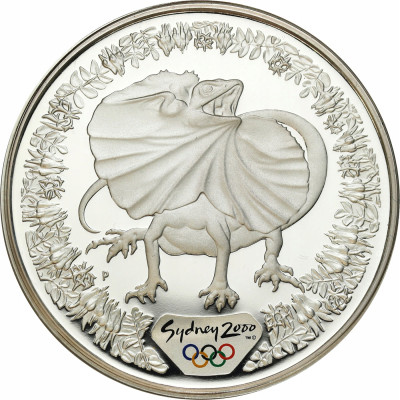 Australia. 5 dolarów 2000 Olimpia Sydney, Agama kołnierzasta – UNCJA SREBRA