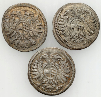 Śląsk. Greszel 1703, 2 x 1705, zestaw 3 sztuk