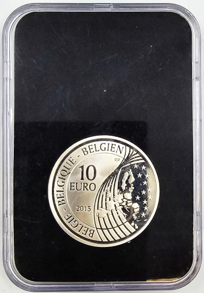 Belgia 10 euro, 2015, 200. rocznica bitwy pod Waterloo – SREBRO