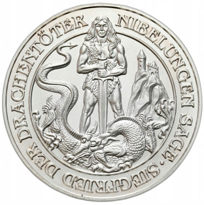 Niemcy. Medal z serii Bogowie Bohaterowie Niemcy – SREBRO