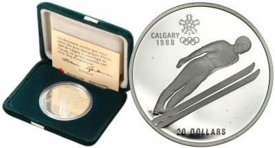 Kanada. 20 dolarów 1988, XV Zimowe Igrzyska Olimpijskie w Calgary 1988
