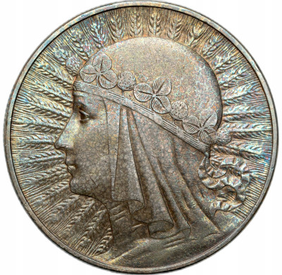 II RP. 10 złotych 1933 głowa kobiety