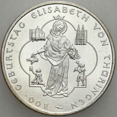 Niemcy. 10 euro 2007 A, Elżbieta z Turyngii – SREBRO