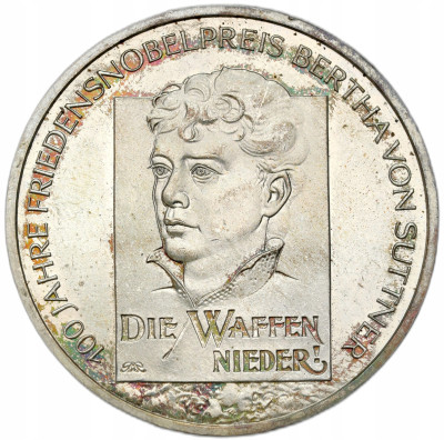 Niemcy. 10 euro 2005 F, Bertha von Suttner – SREBRO