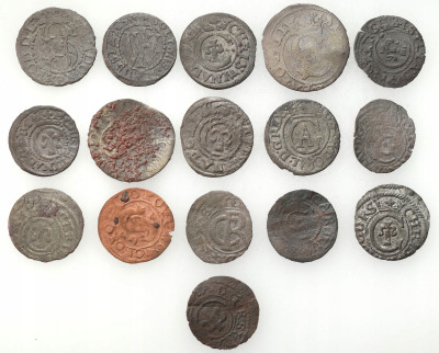 Szeląg, zestaw 16 monet, RÓŻNE
