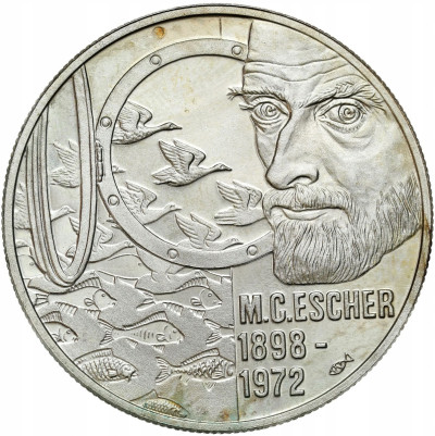 Holandia 20 euro 1998 Maurits Cornelis Escher - SREBRO